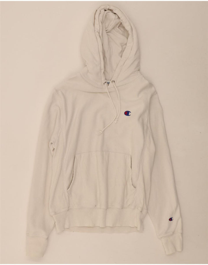 CHAMPION Mens Hoodie Jumper Small White Cotton Vintage Champion and Second-Hand Champion from Messina Hembry 