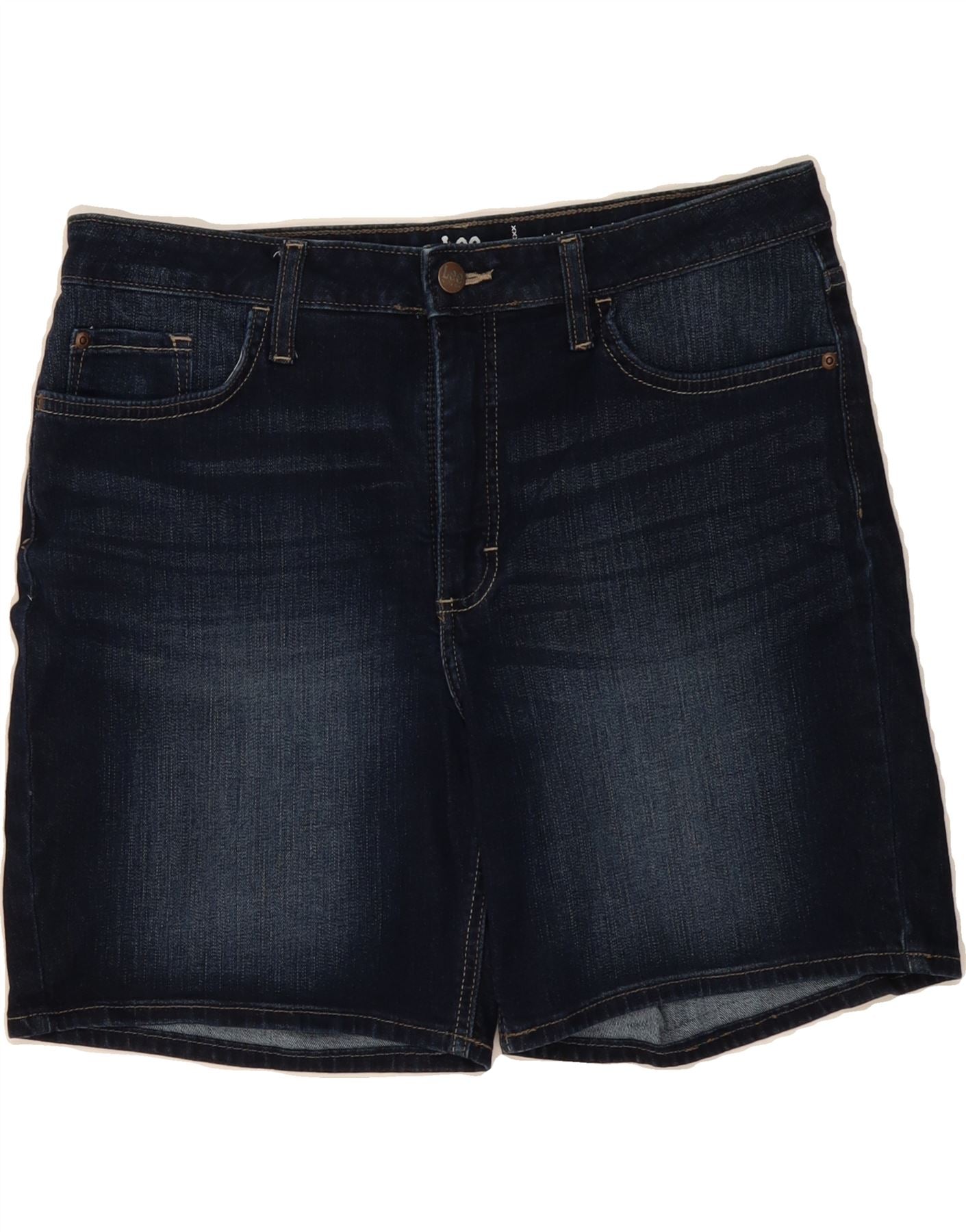 LEE Womens Denim Shorts US 14 XL W36 Navy Blue Cotton Vintage