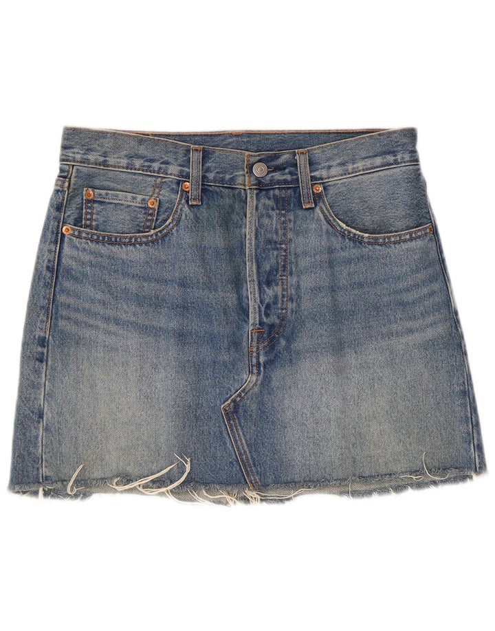 Levi's Womens Denim Skirt W27 Small Blue Cotton