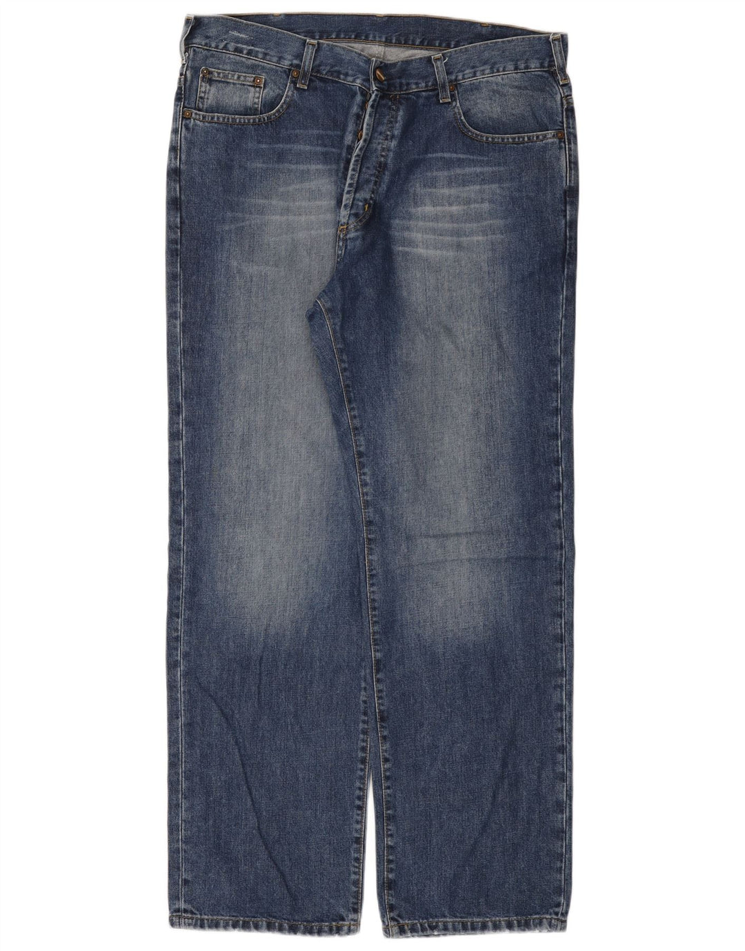 Carhartt Mens Straight Jeans W38 L32 Blue Cotton