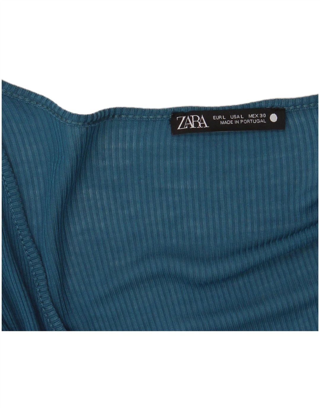 Zara Womens Top Long Sleeve UK 14 Large Blue