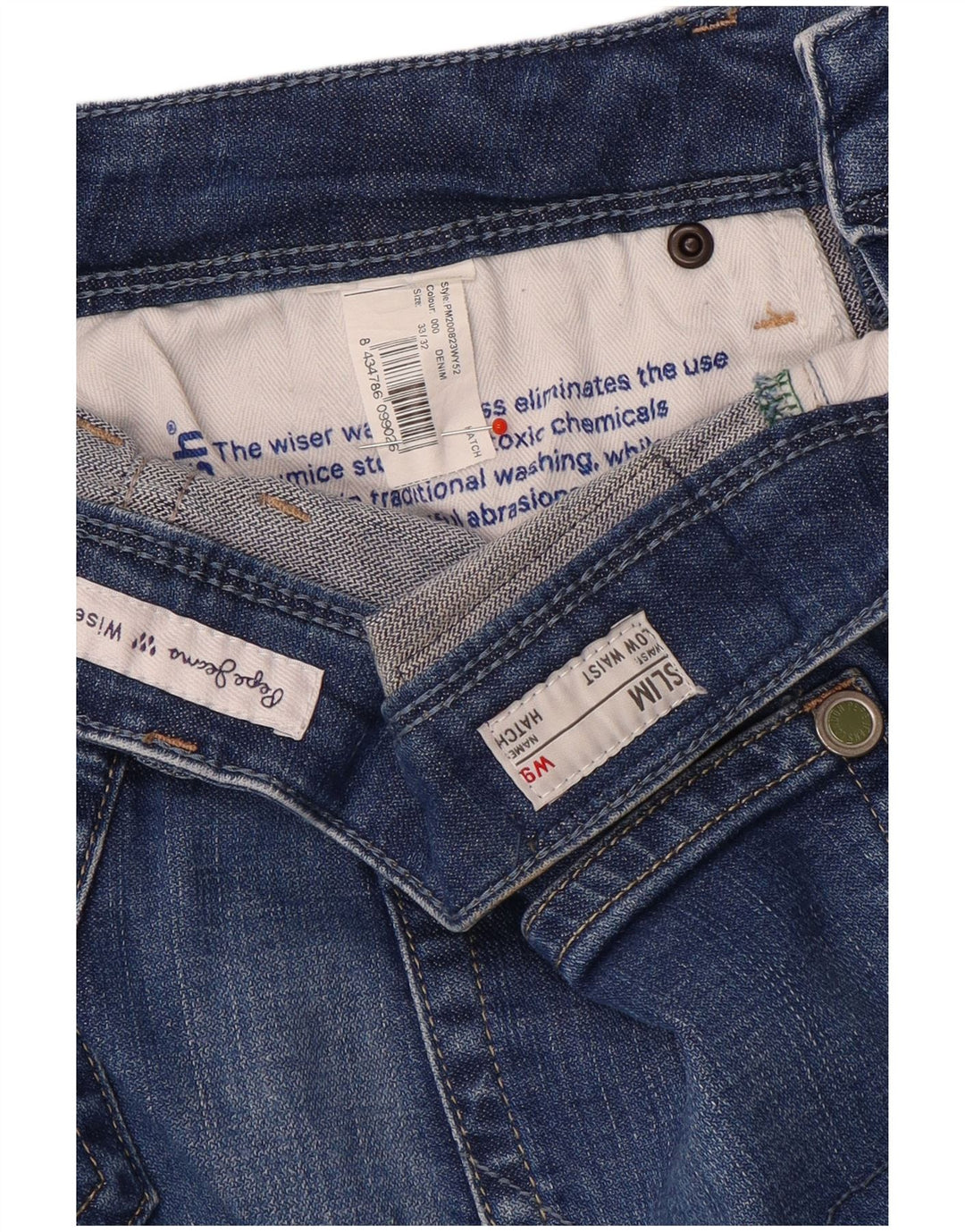 PEPE Jeans Mens Low Waist Slim Jeans W32 L32 Blue