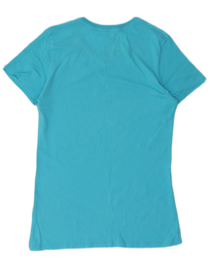 Nike Womens Slim Fit Graphic T-Shirt Top UK 12 Medium Blue