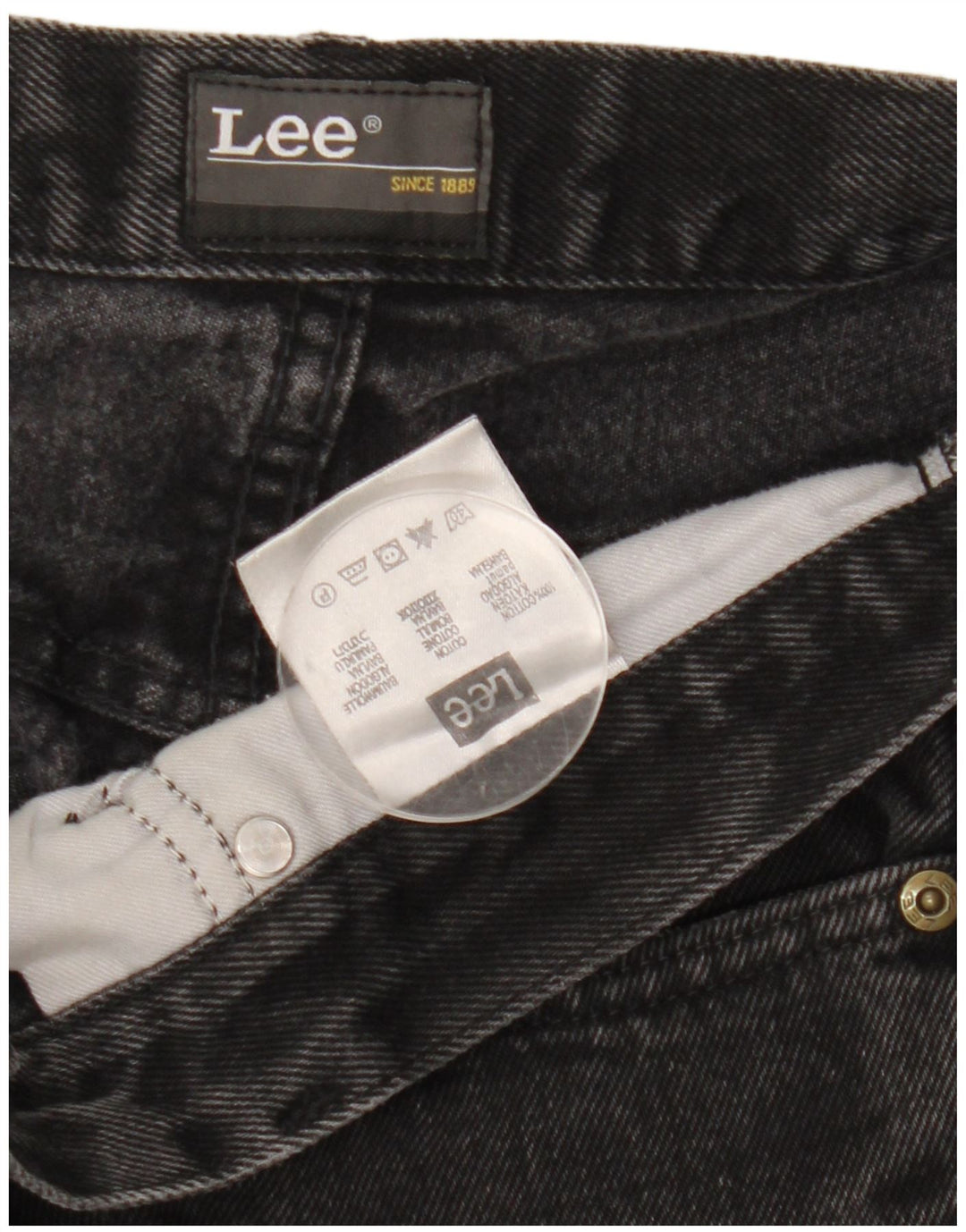 Lee Mens Brooklyn Straight Jeans W34 L31 Black Cotton