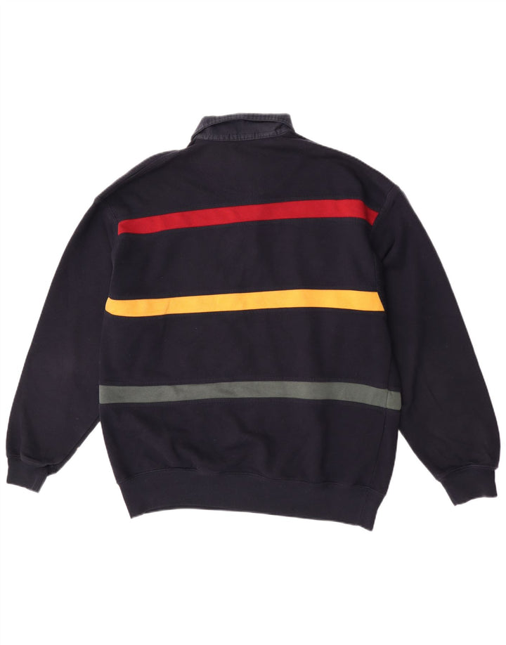 Marks & Spencer Mens St. Michael Sweatshirt Jumper Medium Navy Blue Striped