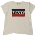 Levi's Womens Graphic T-Shirt Top UK 14 Medium White
