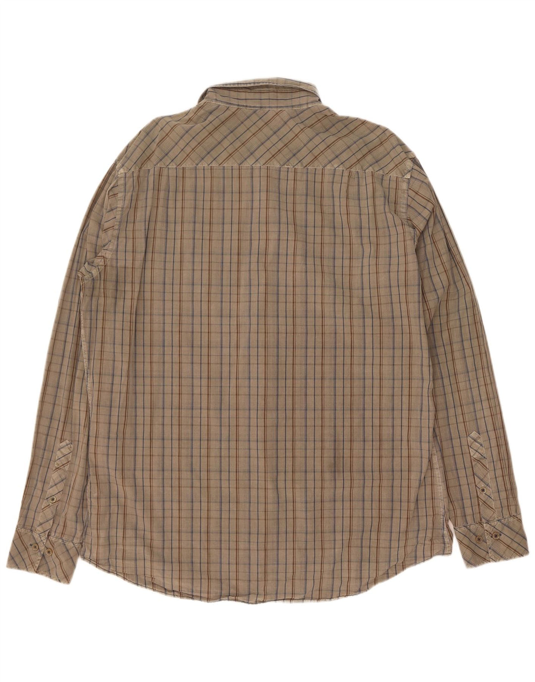 Marlboro Classics Mens Regular Fit Shirt 2XL Khaki Check Cotton