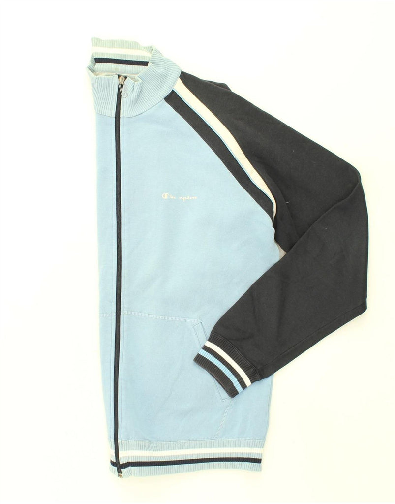 CHAMPION Mens Tracksuit Top Jacket 2XL Blue Colourblock Cotton | Vintage Champion | Thrift | Second-Hand Champion | Used Clothing | Messina Hembry 