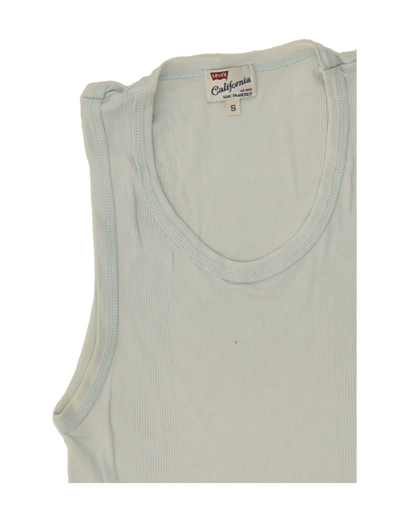 LEVI'S Womens Vest Top UK 10 Small Blue Cotton | Vintage Levi's | Thrift | Second-Hand Levi's | Used Clothing | Messina Hembry 