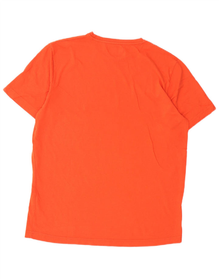 Kappa Mens Graphic T-Shirt Top Large Orange Cotton