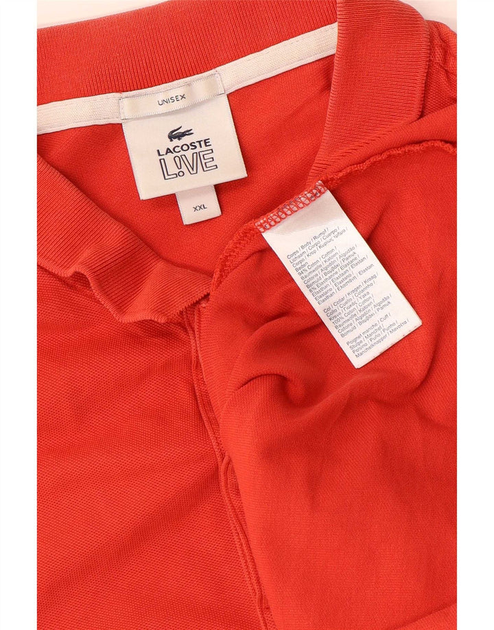 Lacoste Mens Polo Shirt 2XL Red Cotton