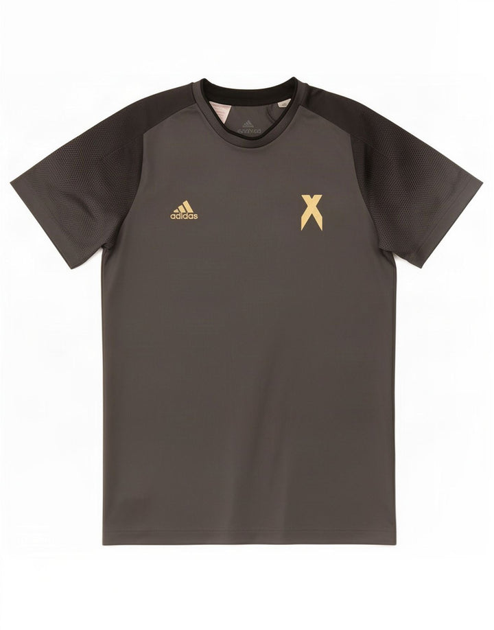 Adidas Boys T-Shirt Top 13-14 Years Grey Polyester