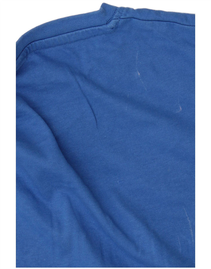 Ellesse Mens T-Shirt Top Medium Navy Blue Colourblock Cotton