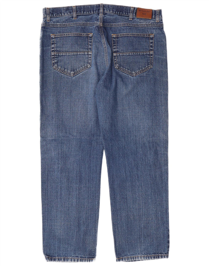 FARAH Mens Straight Jeans W40 L30 Blue Cotton