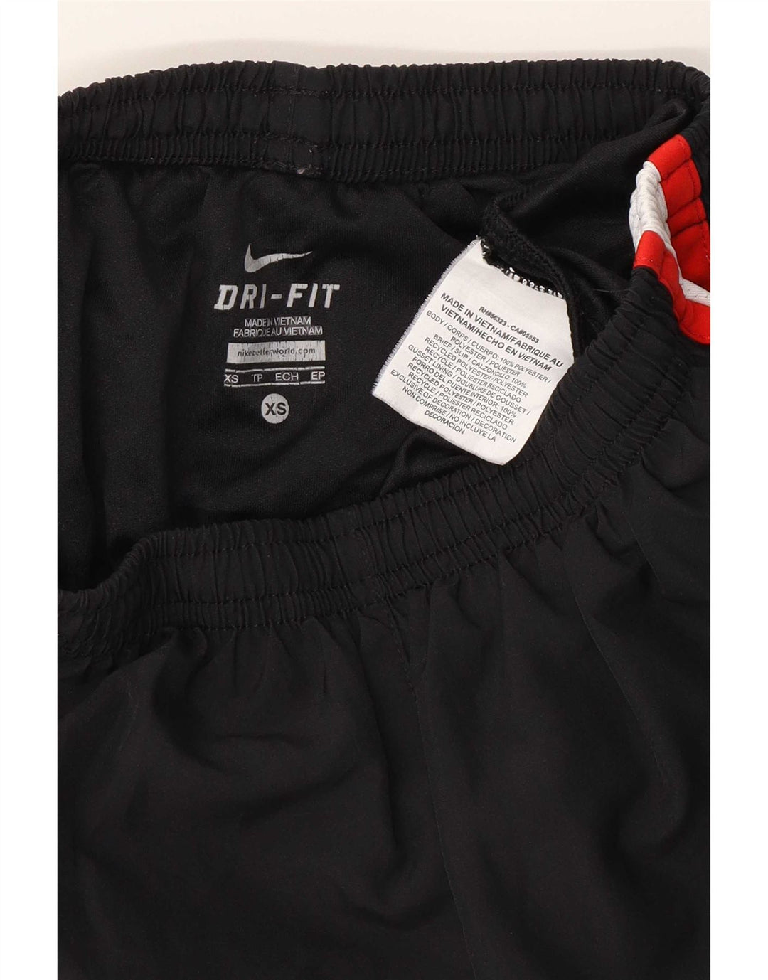 Nike Womens Sport Shorts UK 4 XS Black Colourblock Polyester