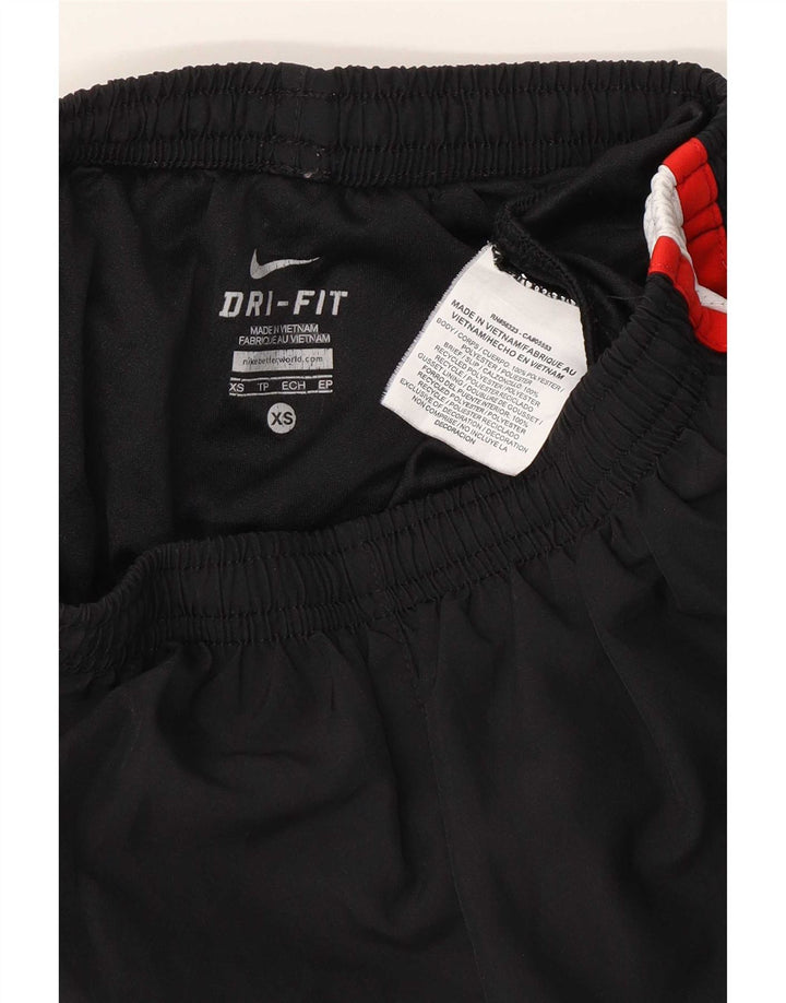 Nike Womens Sport Shorts UK 4 XS Black Colourblock Polyester