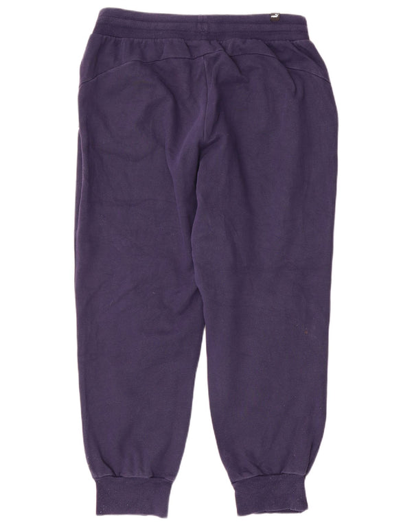 Puma Mens Tracksuit Trousers Joggers Medium Navy Blue Cotton