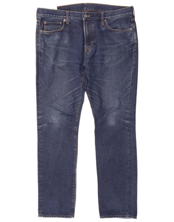 Abercrombie & Fitch Mens Skinny Jeans W36 L32 Blue Cotton