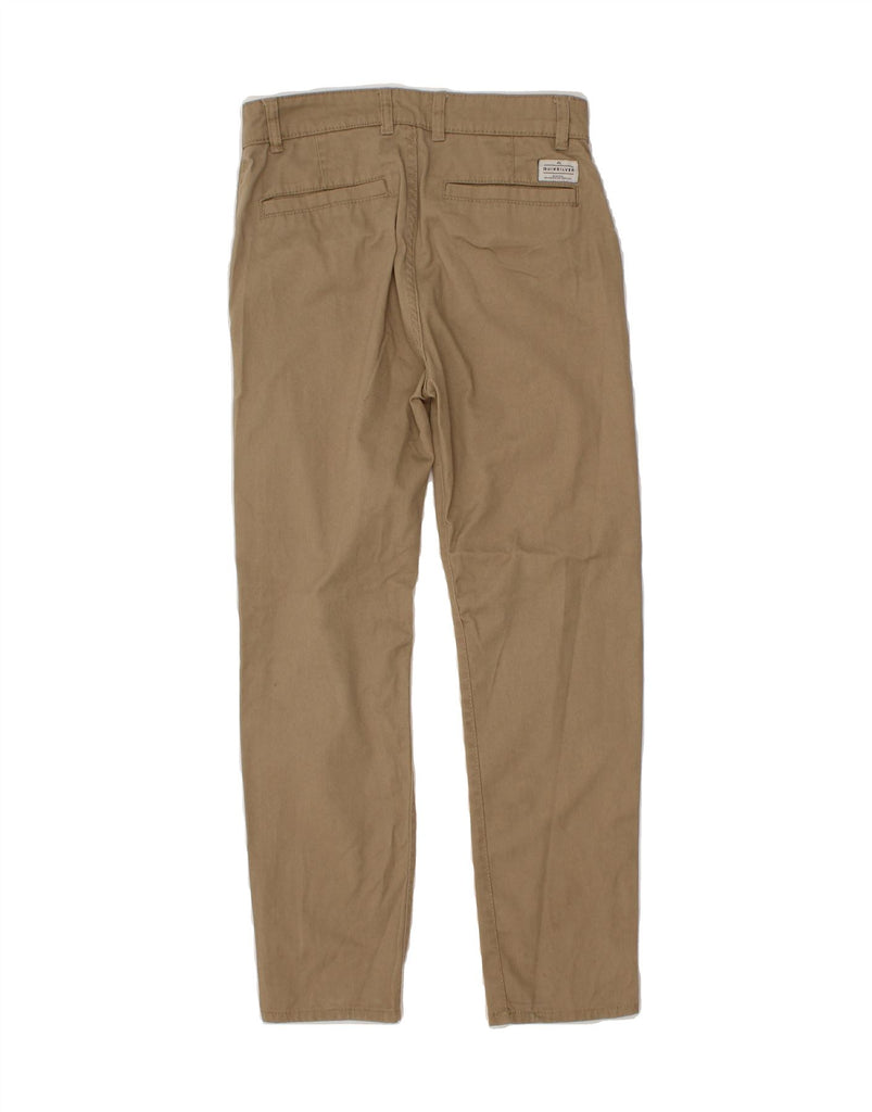 QUIKSILVER Boys Slim Chino Trousers 11-12 Years W26 L26 Beige Cotton Vintage Quiksilver and Second-Hand Quiksilver from Messina Hembry 