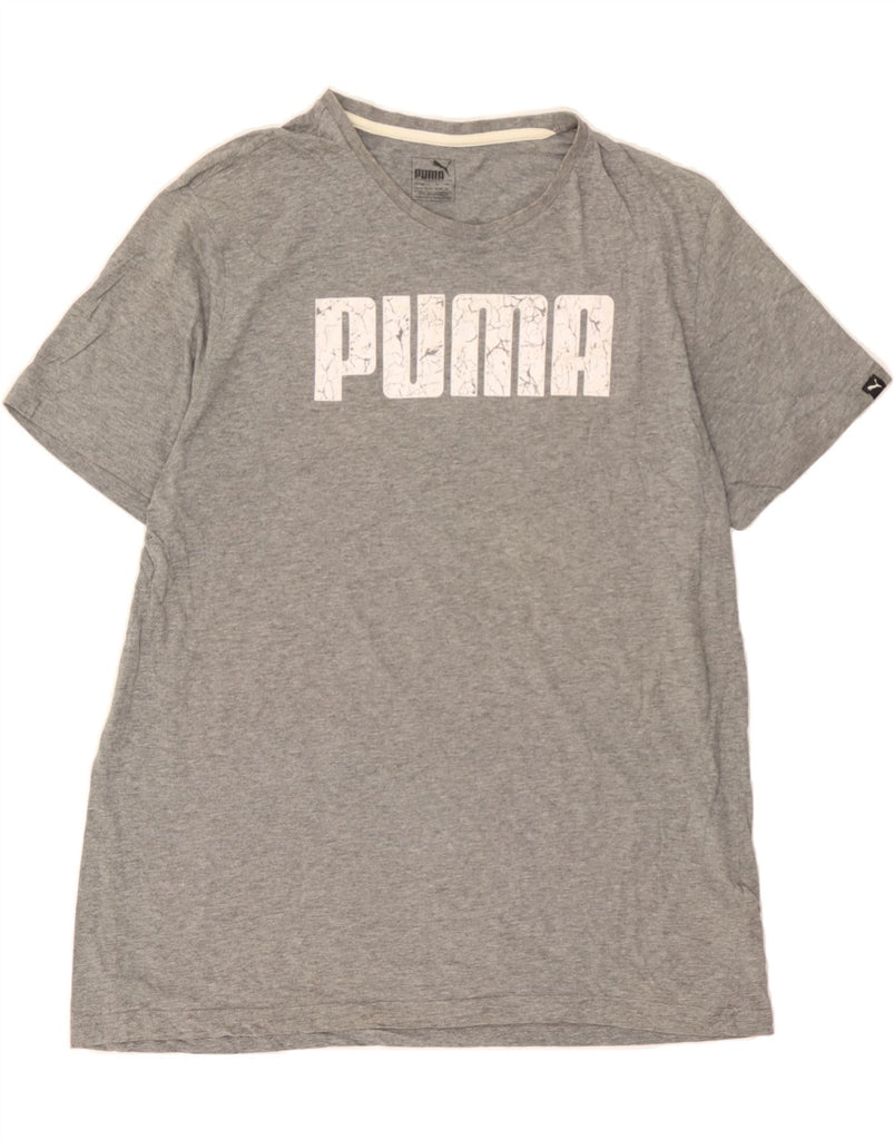 PUMA Mens Graphic T-Shirt Top XL Grey Cotton Vintage Puma and Second-Hand Puma from Messina Hembry 