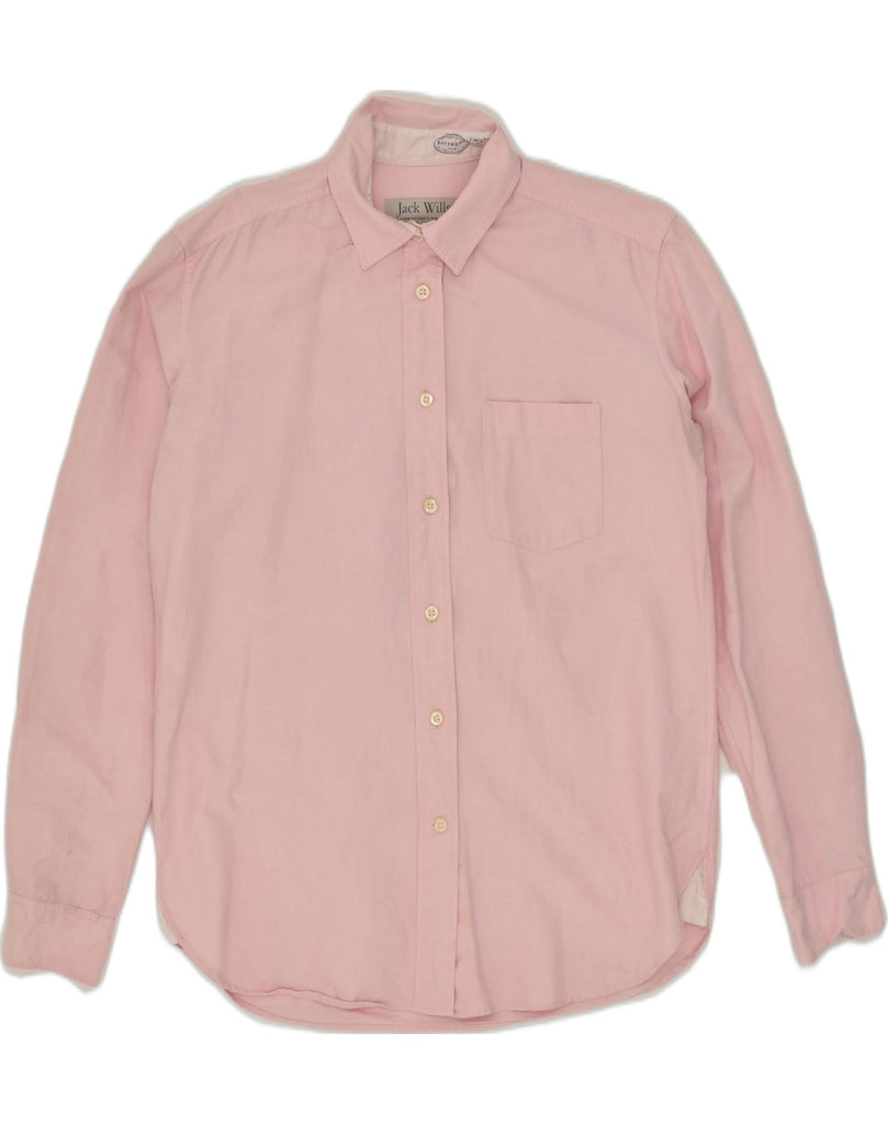 JACK WILLS Womens Boyfriend Fit Shirt UK 10 Small  Pink Cotton | Vintage Jack Wills | Thrift | Second-Hand Jack Wills | Used Clothing | Messina Hembry 