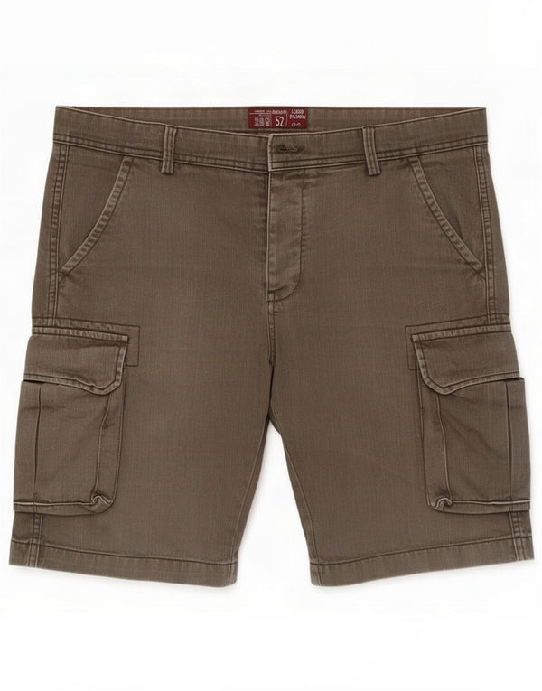 OVS Mens Regular Cargo Shorts IT 52 XL W38 Green Cotton