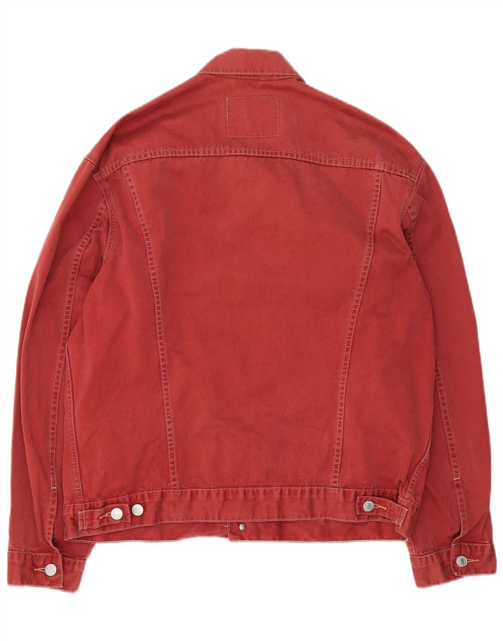 Levi's Mens Denim Jacket UK 40 Large Red Cotton