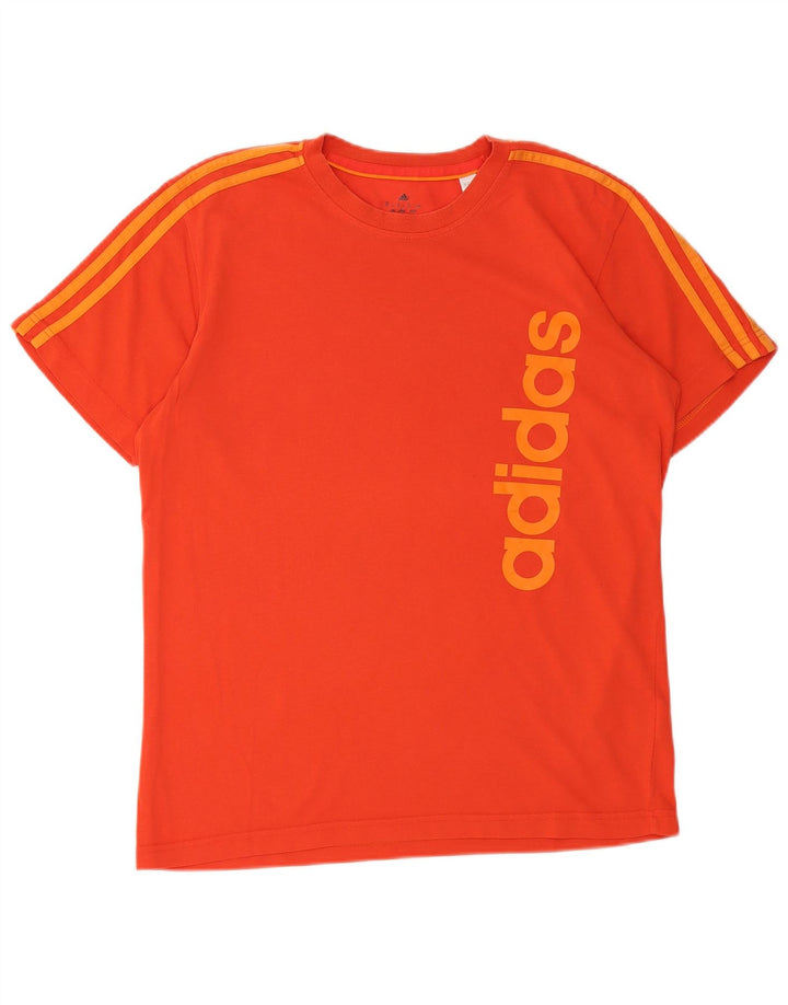 ADIDAS Mens Climalite Graphic T-Shirt Top Medium Orange Cotton