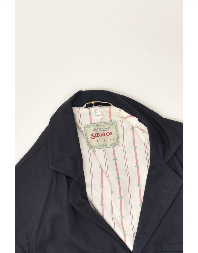 STRATOS Boys Bomber Jacket 7-8 Years Navy Blue | Vintage Stratos | Thrift | Second-Hand Stratos | Used Clothing | Messina Hembry 