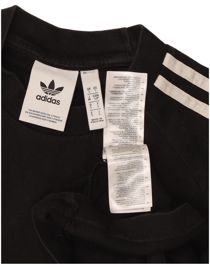 ADIDAS Mens Top Long Sleeve Small Black Cotton
