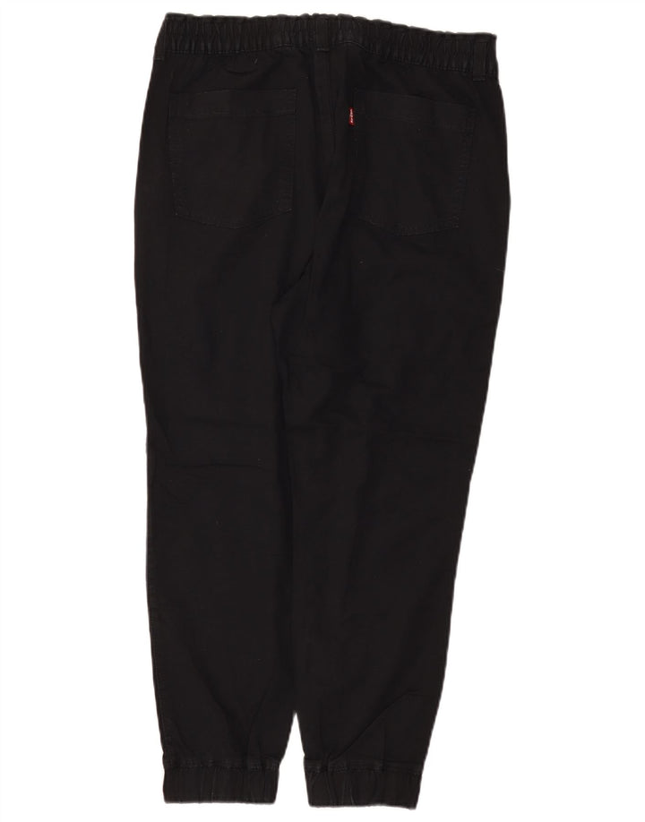 Levi's Womens Joggers Cropped Trousers Medium W30 24  Black Cotton