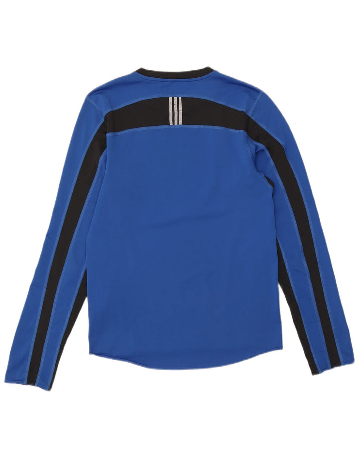 Adidas Mens Climacool Top Long Sleeve Small Blue Colourblock Polyester