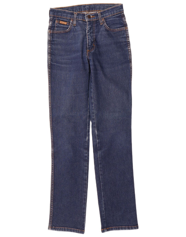 Wrangler Womens ROXANNE Straight Jeans W24 L30 Blue Cotton