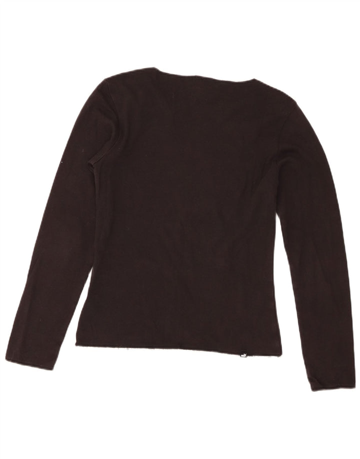 Puma Womens Graphic Top Long Sleeve UK 10 Small Black