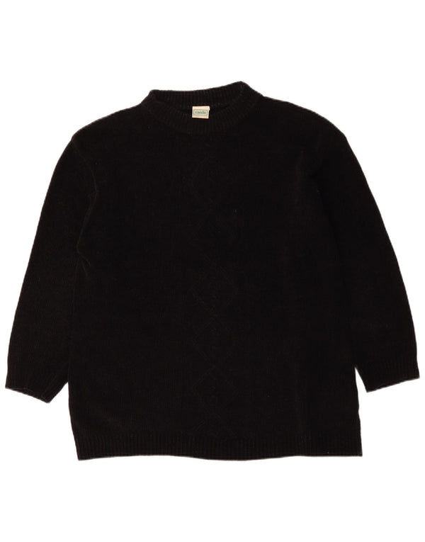 Canda Womens Oversized Turtle Neck Jumper Sweater UK 14/16 Medium Black