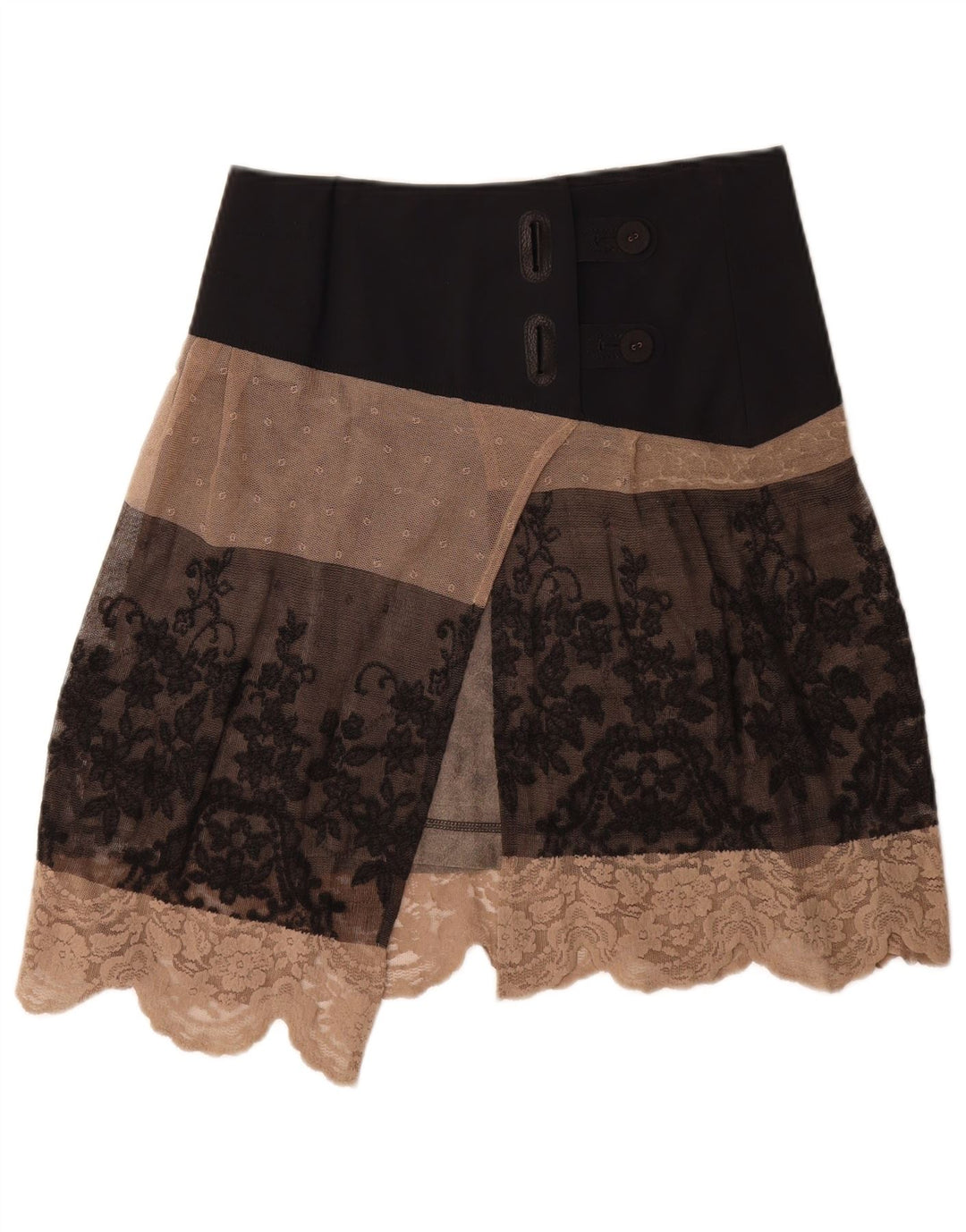 Sportalm Womens Wrap Skirt EU 36 Small W30 Brown Floral Polyester