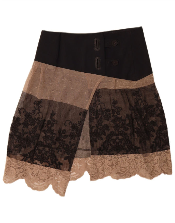 Sportalm Womens Wrap Skirt EU 36 Small W30 Brown Floral Polyester