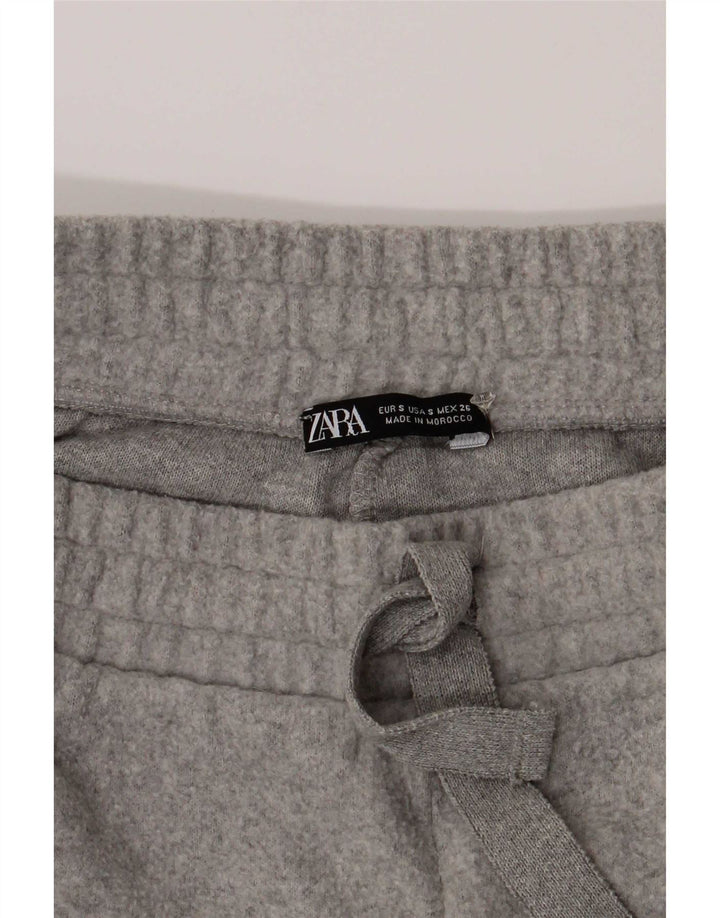 Zara Womens Tracksuit Trousers Joggers UK 8 Small Grey Polyester