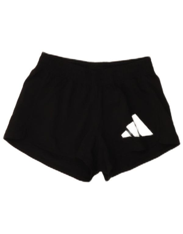 Adidas Womens Aeroready Graphic Sport Shorts UK 4/6 XS Black Polyester