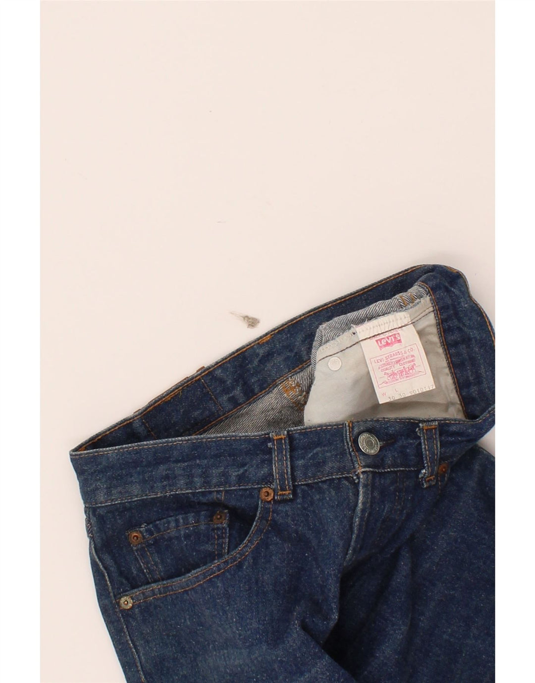 LEVI'S Womens Tapered Jeans W30 L30 Navy Blue Cotton Vintage Levi's and Second-Hand Levi's from Messina Hembry 