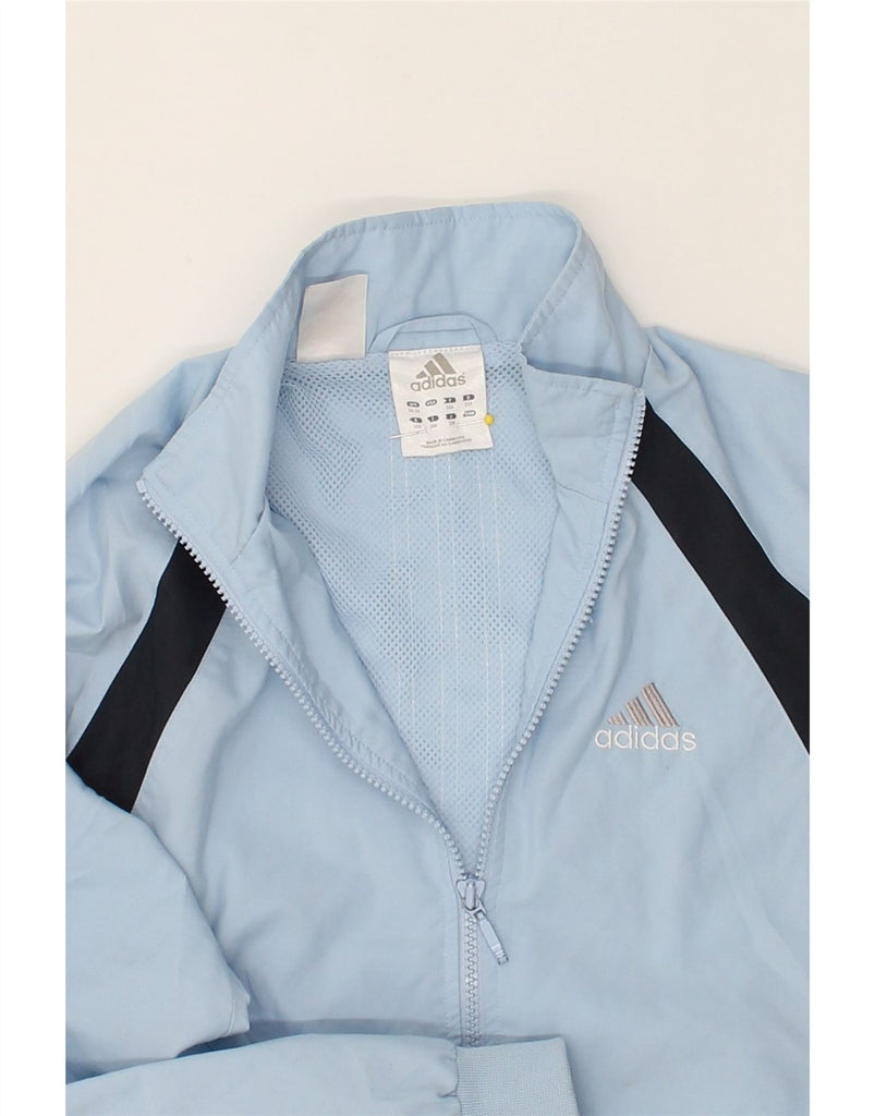 ADIDAS Boys Tracksuit Top Jacket 11-12 Years Blue Colourblock Polyester | Vintage Adidas | Thrift | Second-Hand Adidas | Used Clothing | Messina Hembry 