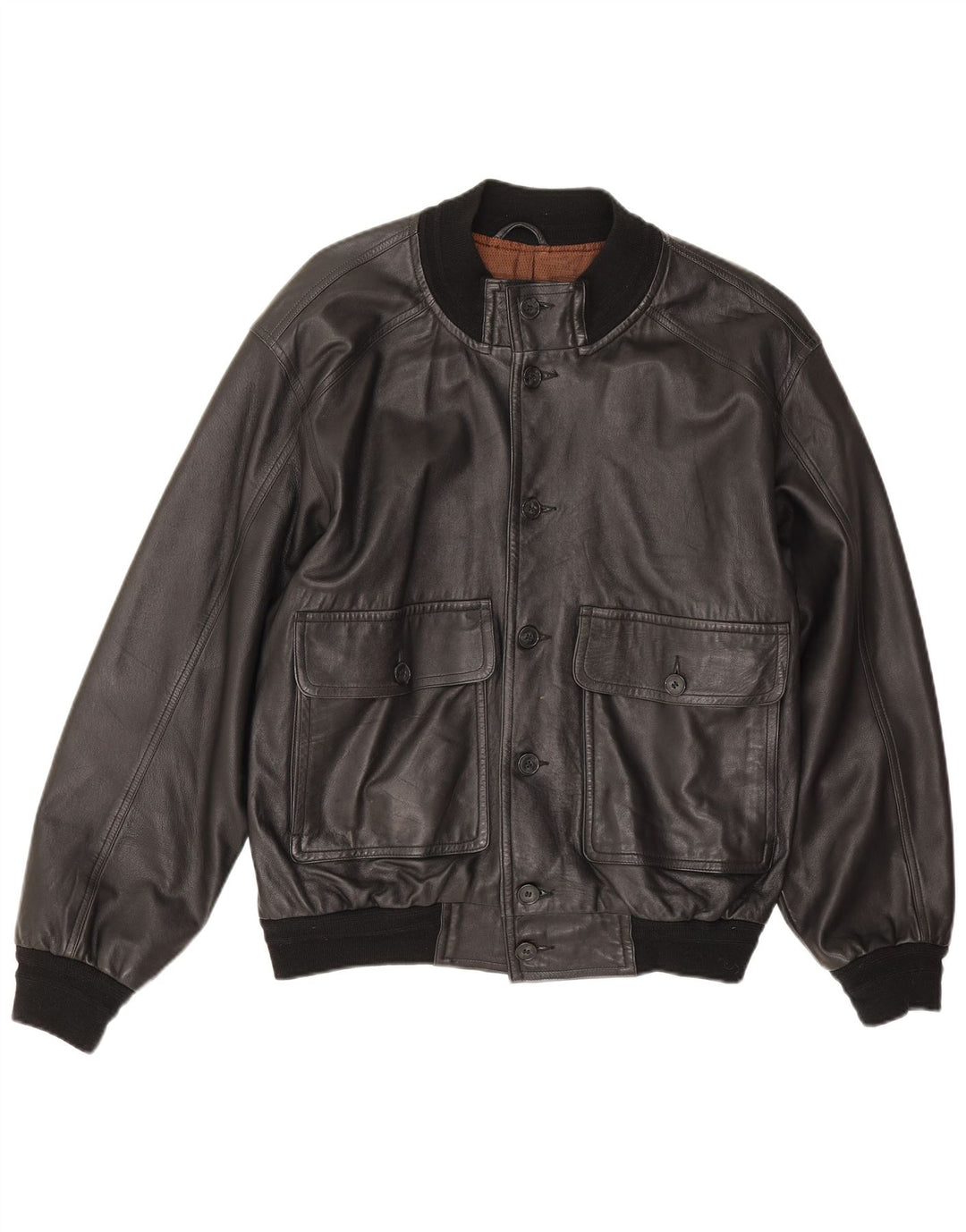 Marco Baldassari Womens Leather Jacket UK 20 2XL Black