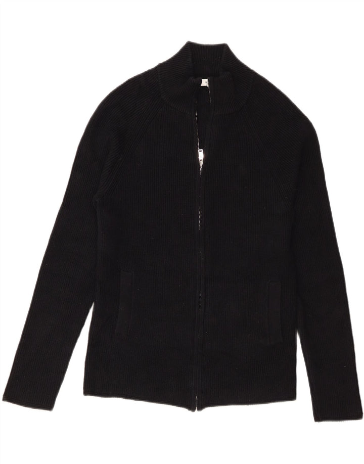 Reiss Mens Cardigan Sweater Small Black Cotton