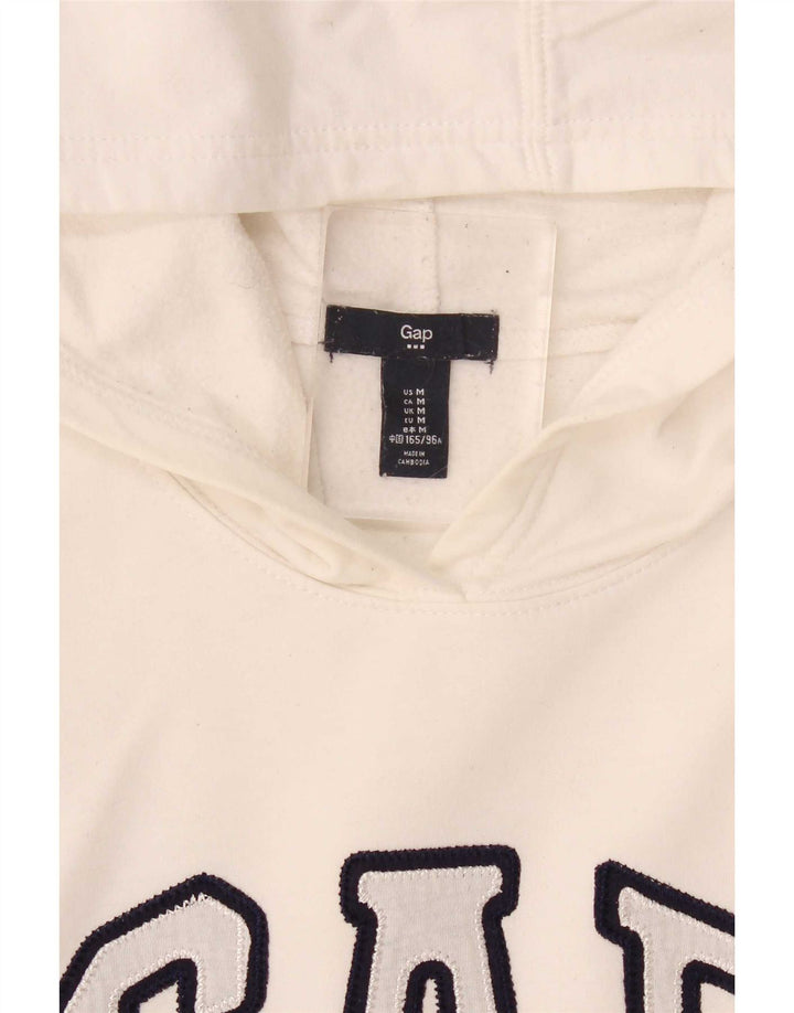 Gap Womens Graphic Hoodie Jumper UK 14 Medium White