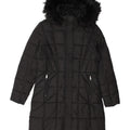 CALVIN KLEIN Womens Oversized Hooded Padded Coat UK 10 Small Black