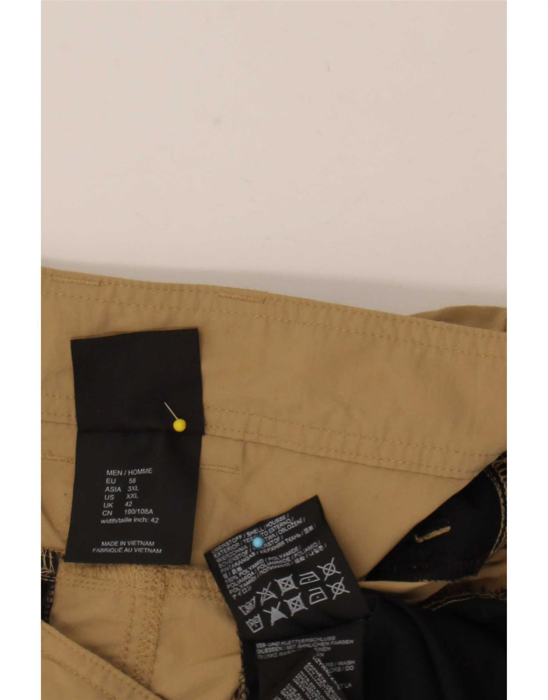Jack Wolfskin Mens Cargo Shorts W42 2XL Beige Polyamide