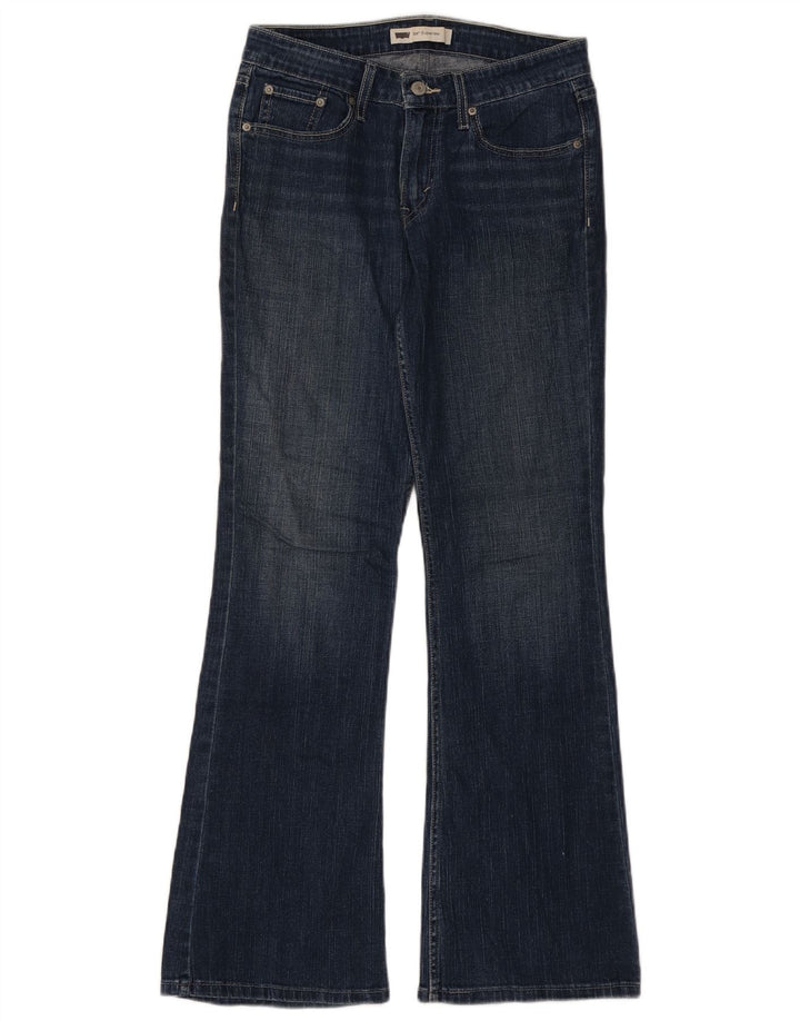 Levi's Womens 518 Super Low Bootcut Jeans W28 L32 Blue Cotton