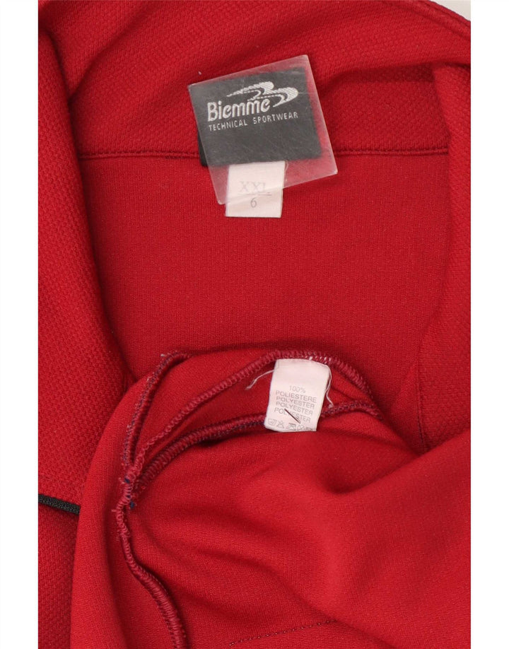 Biemme Mens Pullover Tracksuit Top Jacket 2XL Red Polyester