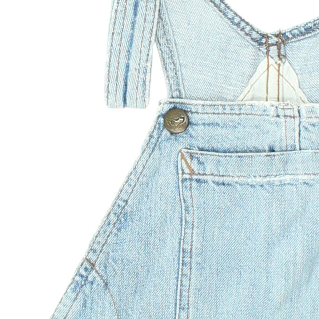 Katherine Hamnett Womens Blue Denim Dungaree Shorts | Vintage High End Designer | Vintage Messina Hembry | Thrift | Second-Hand Messina Hembry | Used Clothing | Messina Hembry 