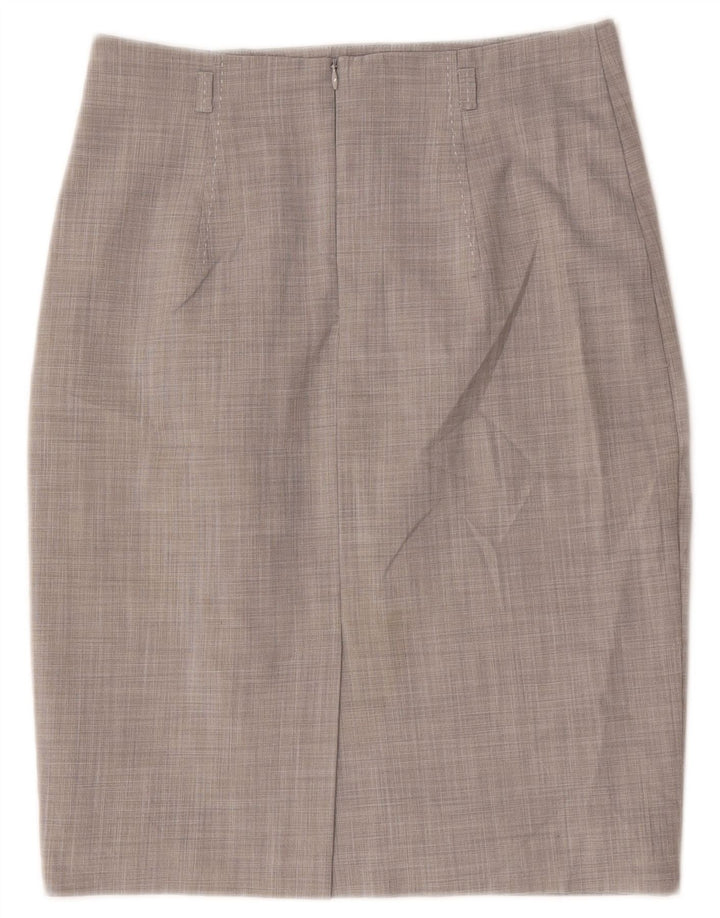 Marks & Spencer Womens Pencil Skirt UK 10 Small W30  Grey Polyester